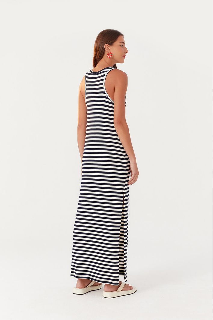 Vestido Tubo Estampa Listra