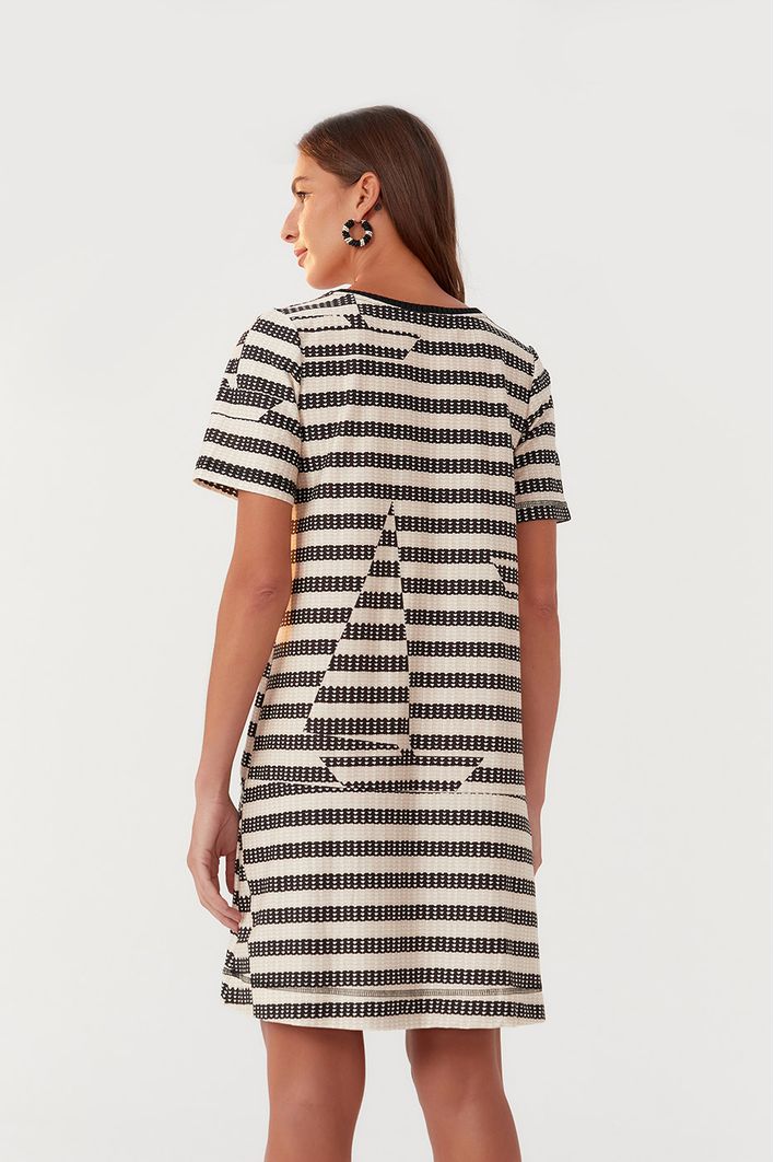 Vestido T-shirt Estampa Navegantes