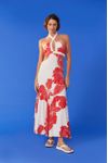 Vestido Cropped Linho Estampa Ondina
