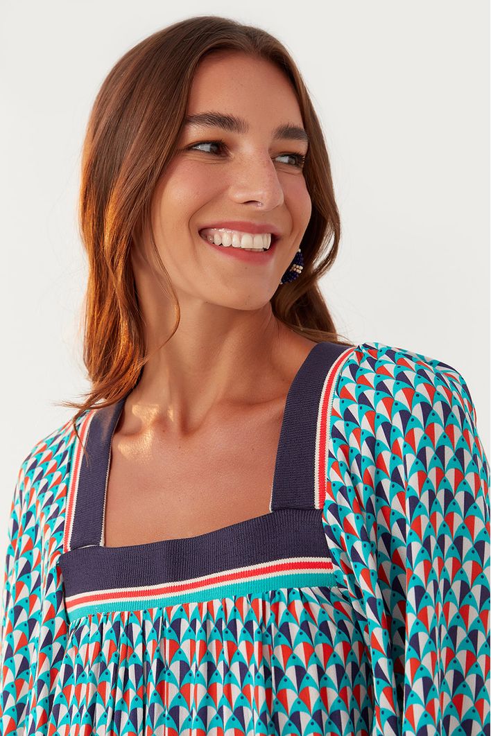 Vestido Estampa Sardina