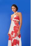 Vestido Cropped Linho Estampa Ondina