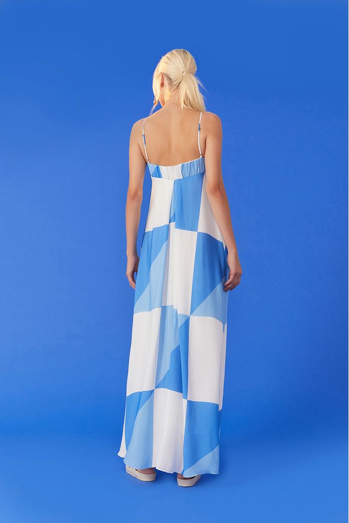 Vestido Longo Estampa Veleiro
