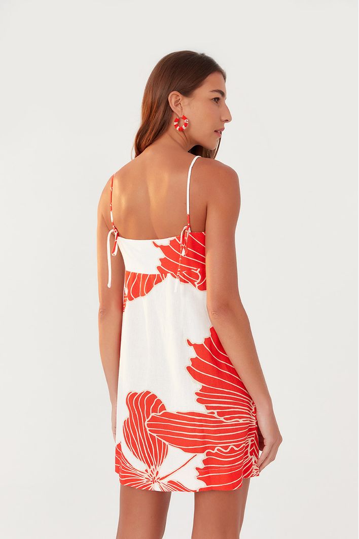 Vestido Linho Estampa Ondina