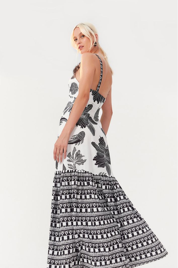 Vestido Longo Estampa Mergulho