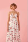 Vestido Midi Estampa Marina