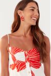 Vestido Linho Estampa Ondina