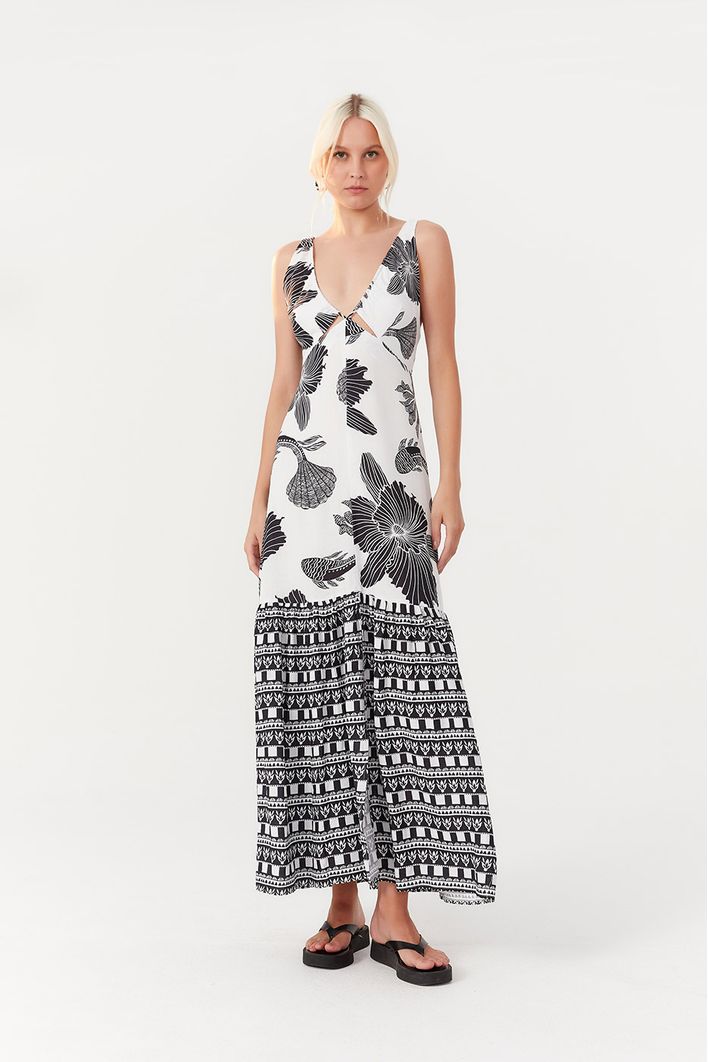 Vestido Longo Estampa Mergulho