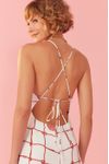 Vestido Midi Estampa Marina
