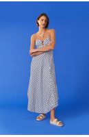 Vestido Longo Estampa Velas
