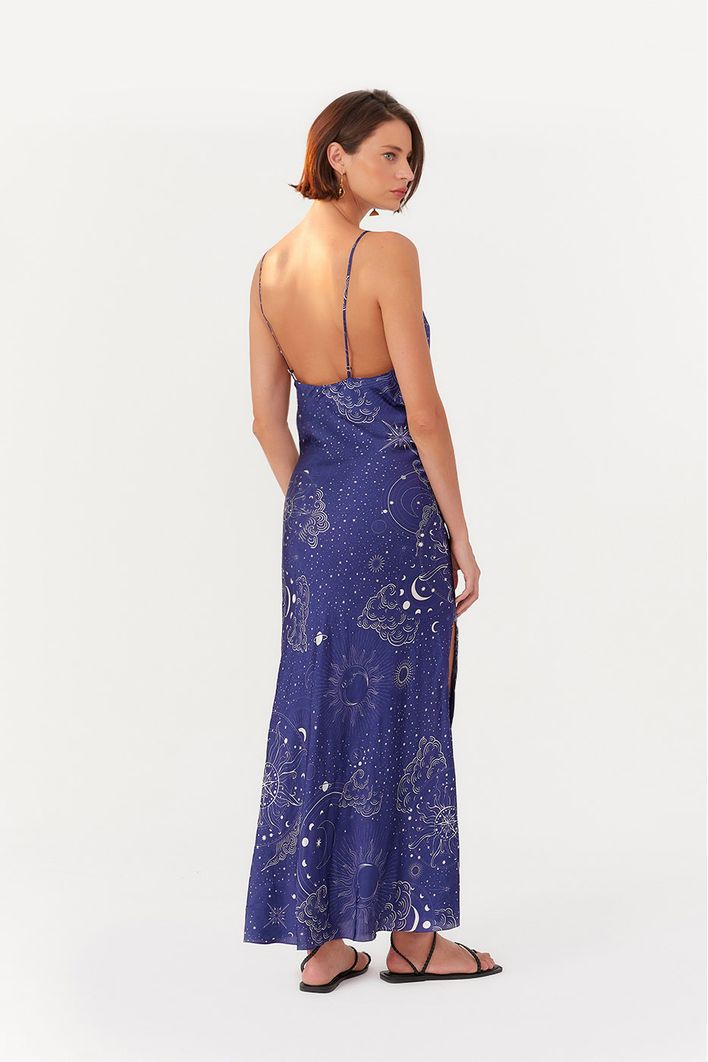 Vestido Cropped Estampa Rotas