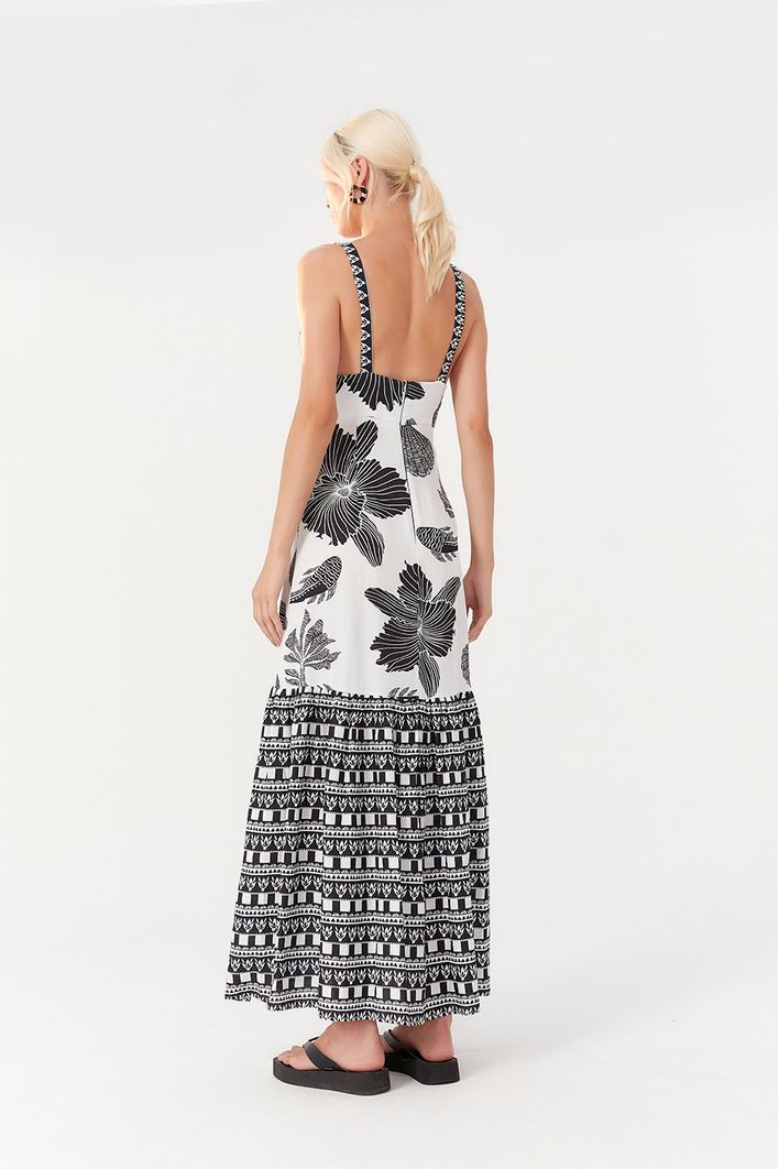 Vestido Longo Estampa Mergulho