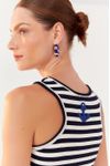 Cropped Estampa Listra Patch Âncora