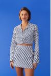 Camisa Cropped Estampa Velas