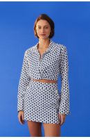 Camisa Cropped Estampa Velas