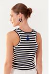 Cropped Estampa Listra Patch Âncora