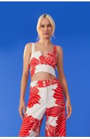 Blusa Linho Estampa Ondina