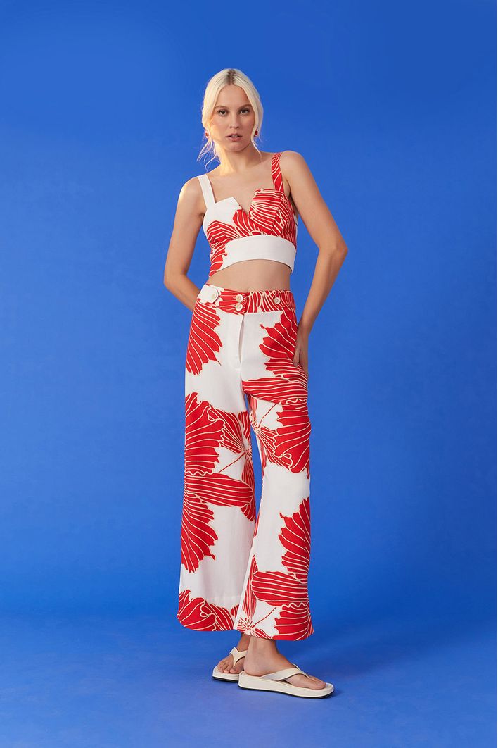 Blusa Linho Estampa Ondina