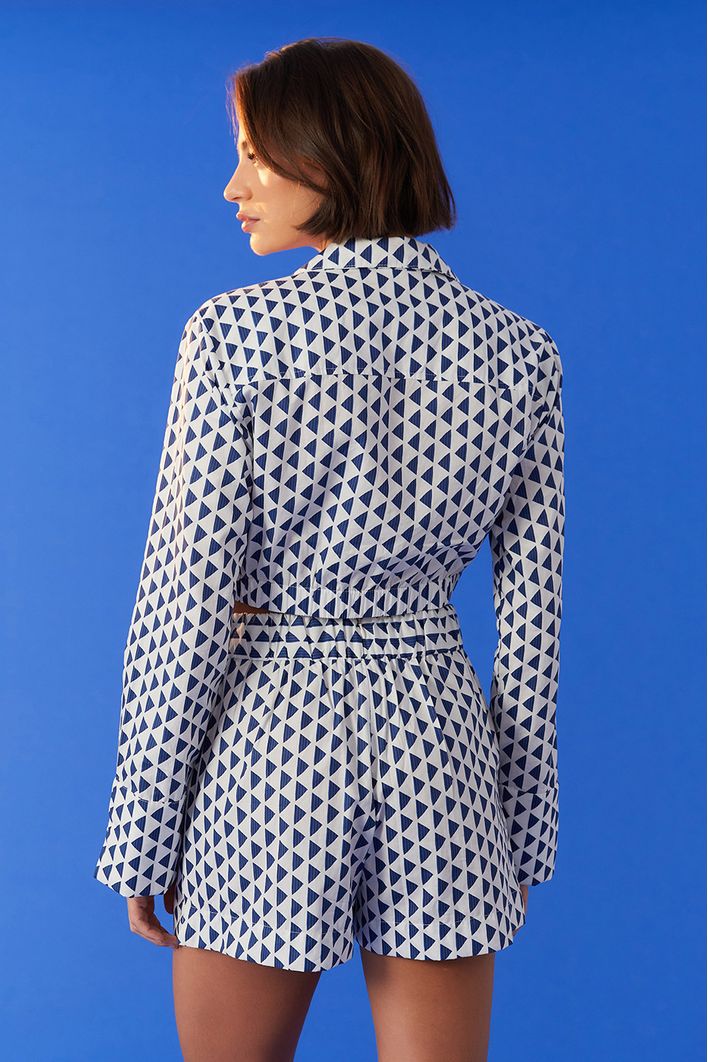Camisa Cropped Estampa Velas