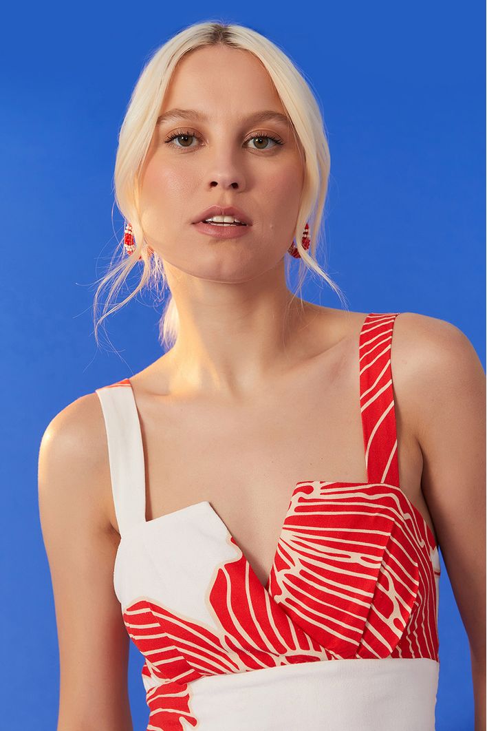 Blusa Linho Estampa Ondina