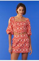 Top Corselet Estampa Beira-mar