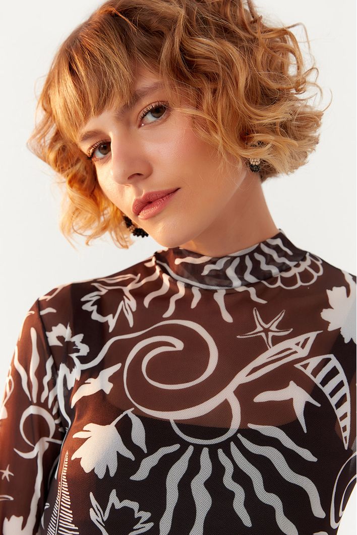 Blusa Tule Estampa Jangada