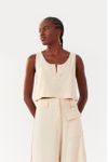 Blusa Linho Detalhe Decote Frente