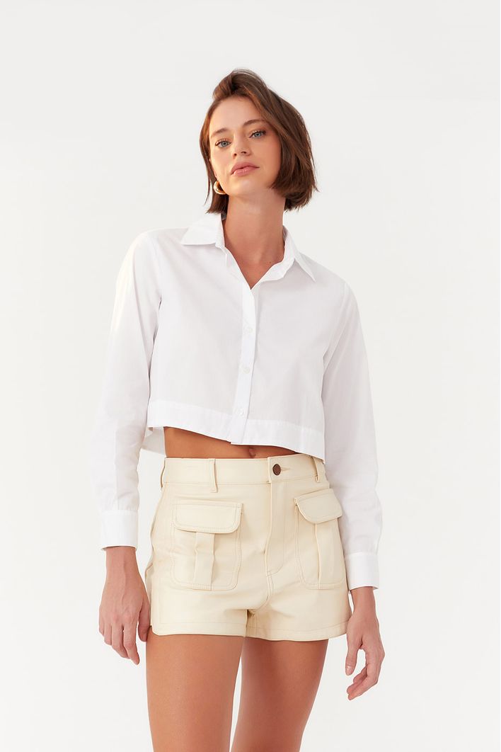 Camisa Algodão Cropped