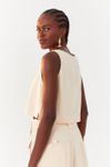 Blusa Linho Detalhe Decote Frente