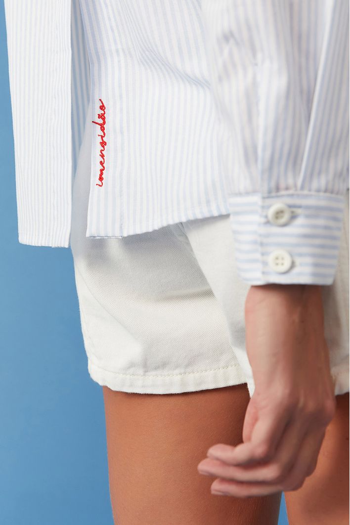 Camisa Listras Bordada
