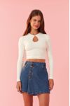 Blusa Canelada Vazado Frente