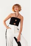 Blusa Cropped Recortes Frente