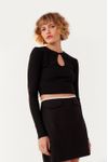 Blusa Canelada Vazado Frente