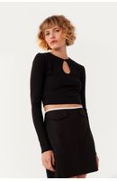 Blusa Canelada Vazado Frente