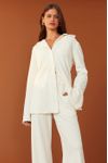 Camisa Ampla Malha Textura