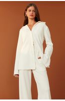 Camisa Ampla Malha Textura