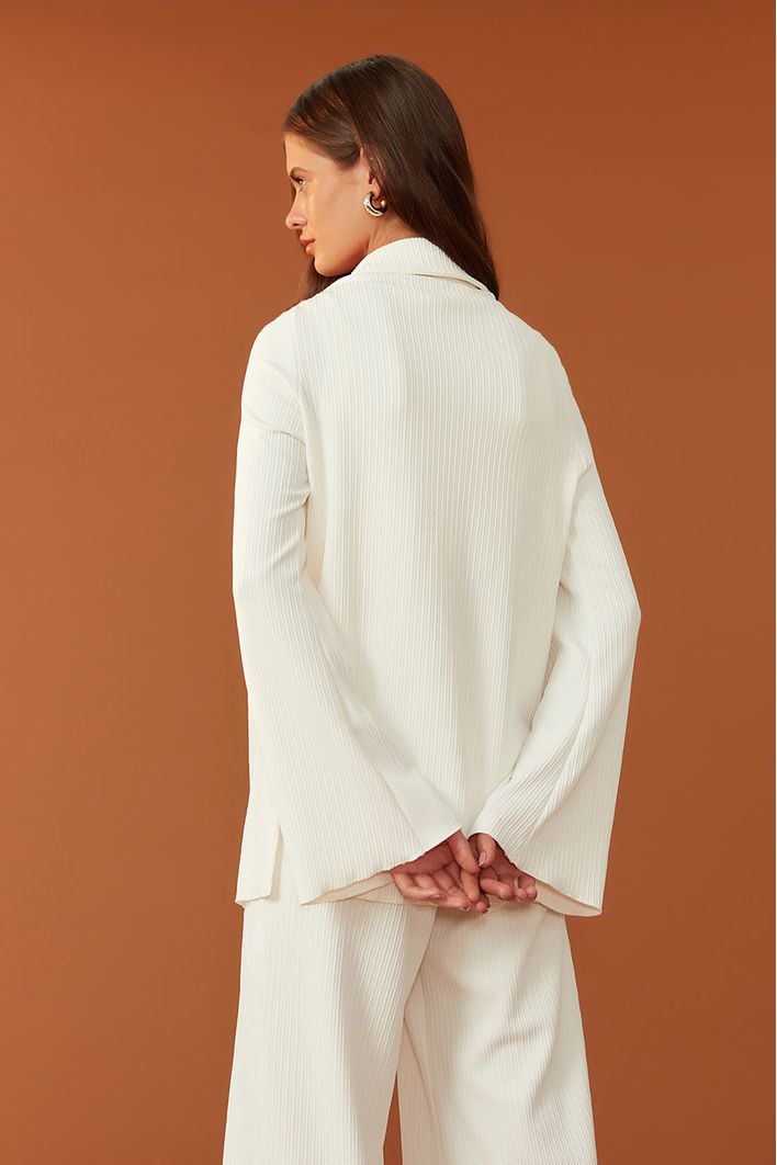Camisa Ampla Malha Textura