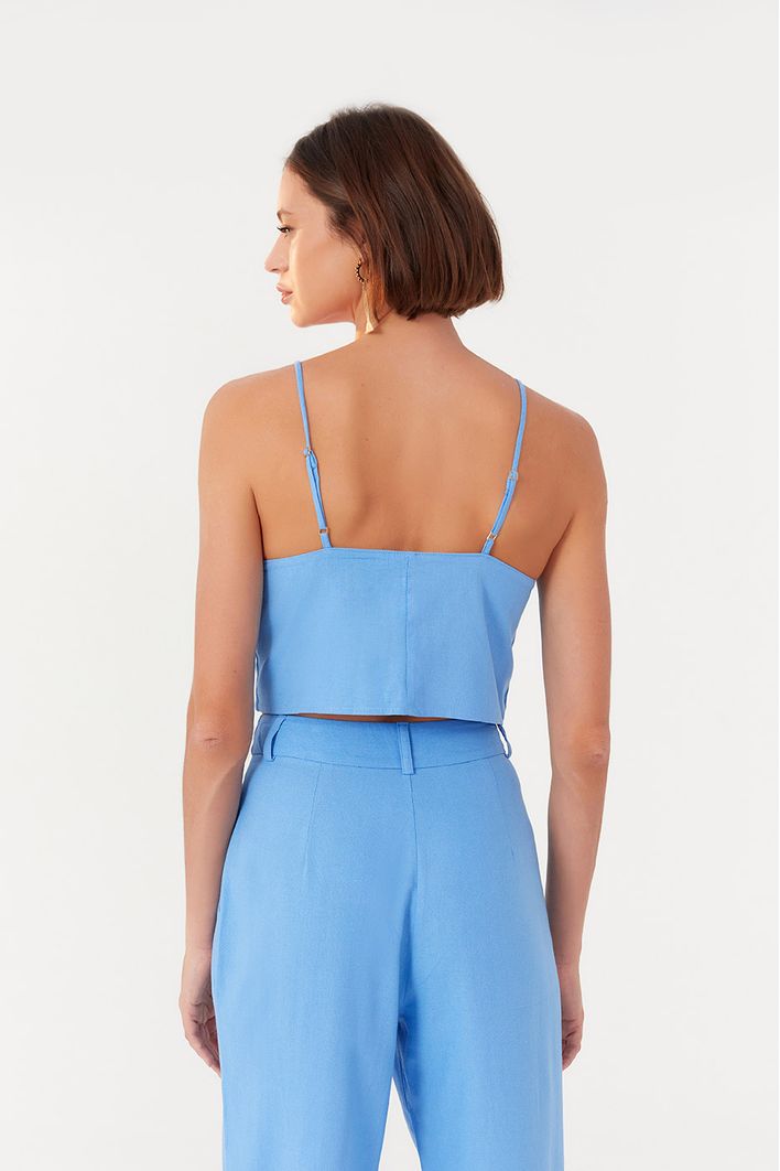 Blusa Linho Pence Frente