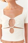 Blusa Canelada Frente Franzida