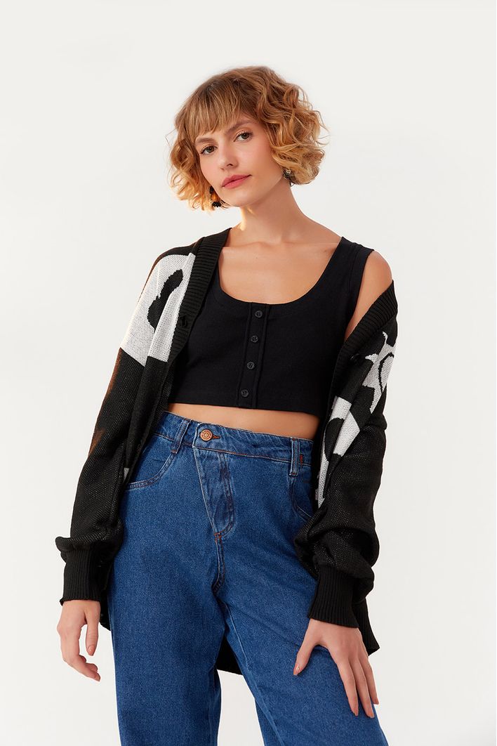 Blusa Cropped Ribana