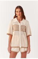 Camisa Tricot Detalhe Listra