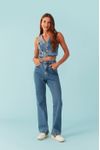 Blusa Jeans Colete