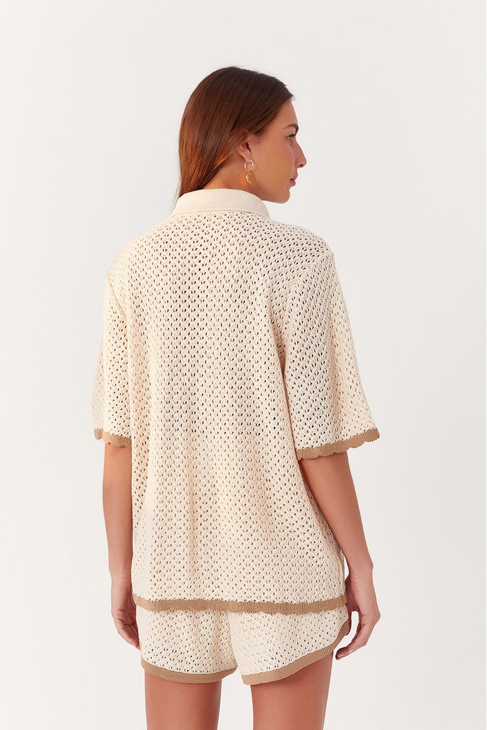 Camisa Tricot Detalhe Listra
