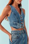 Blusa Jeans Colete