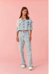 Calça Jeans Bolsos Delavê