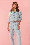 Calça Jeans Bolsos Delavê
