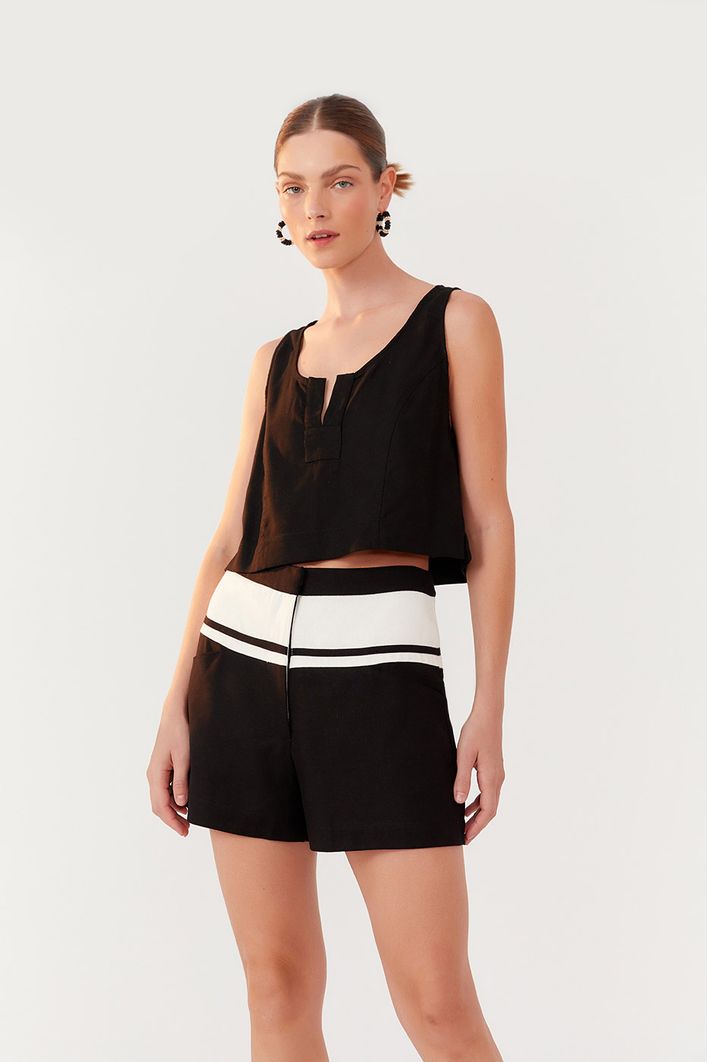 Short Linho P/b