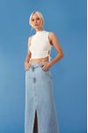 Saia Jeans Longa Cós Deslocado