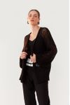 Cardigan Tricot Ponto Vazado