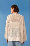 Cardigan Tricot Ponto Vazado