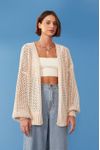 Cardigan Tricot Ponto Vazado
